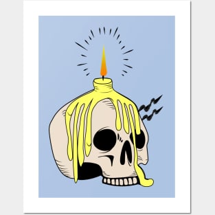 skull lighting the world Posters and Art